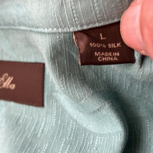 Gorgeous 100% Silk SS Shirt Mens size L - Picture 10 of 10